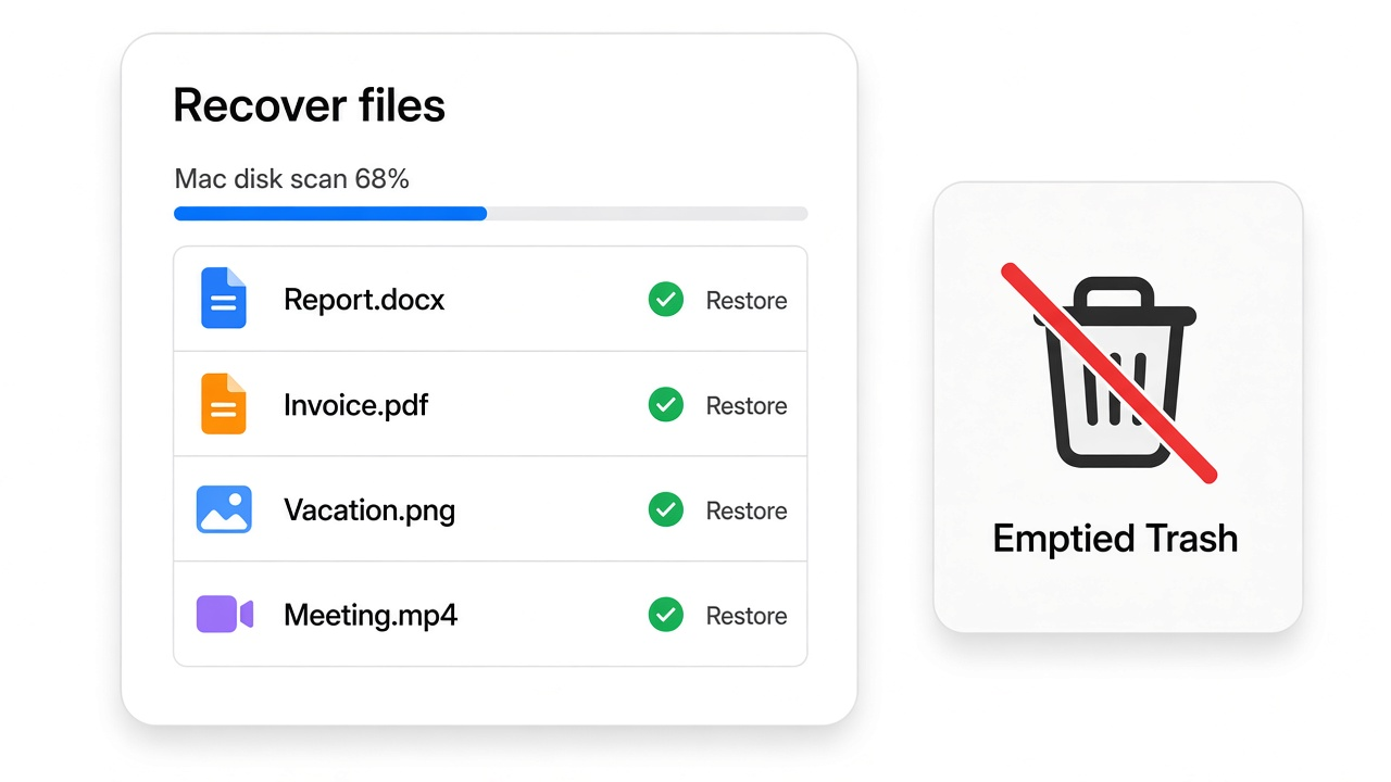Recover deleted files on Mac with macOS RJ